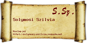 Solymosi Szilvia névjegykártya